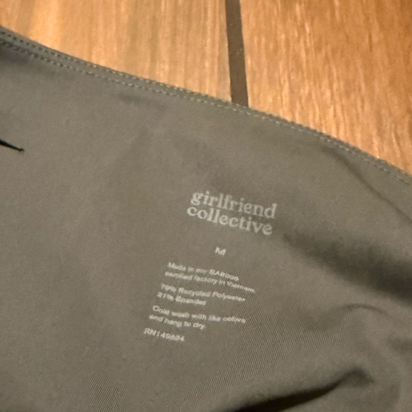 Girlfriend Collective Muted Green Bike Shorts - Picture 3 of 4